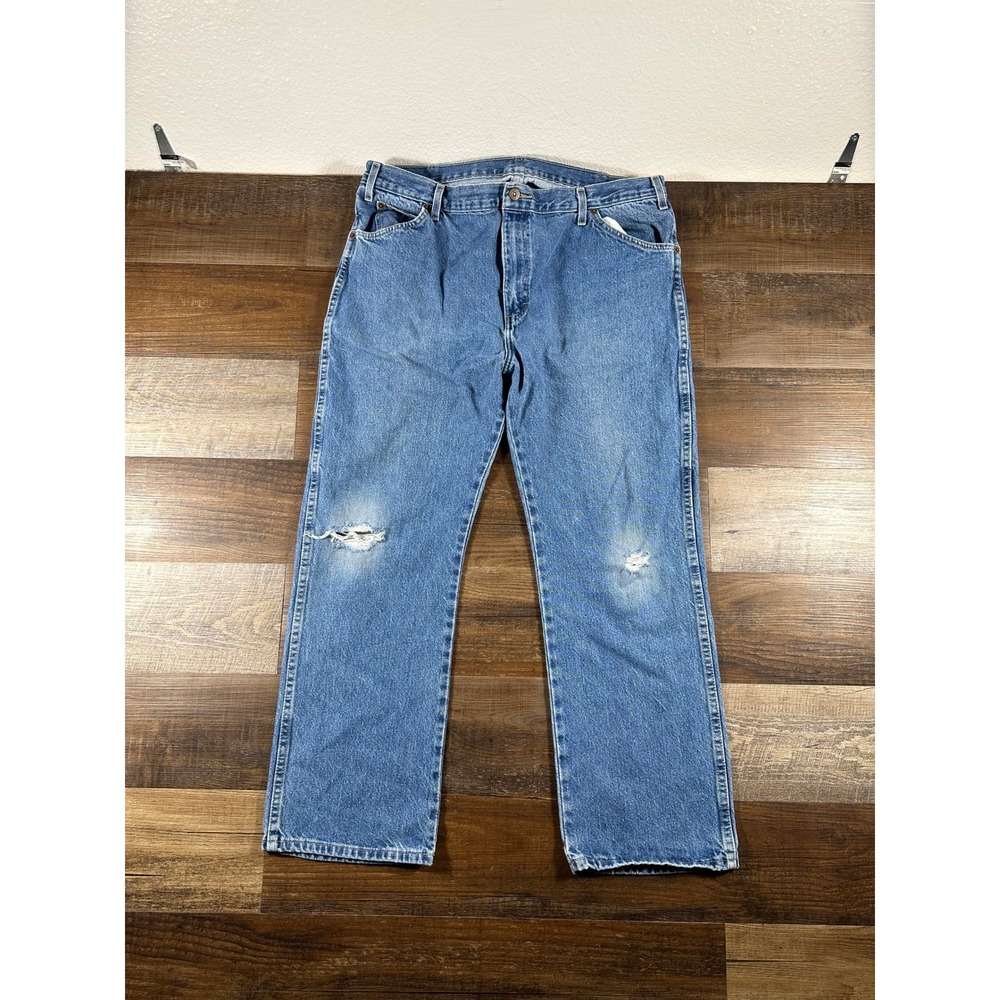 Dickies Regular Fit Carpenter Jeans Mens 38x30 Medium Wash Distressed Denim